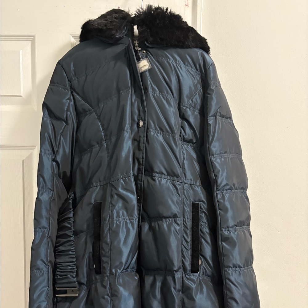 Laundry By Shelli Segal Iridescent Navy Puffer Jacket